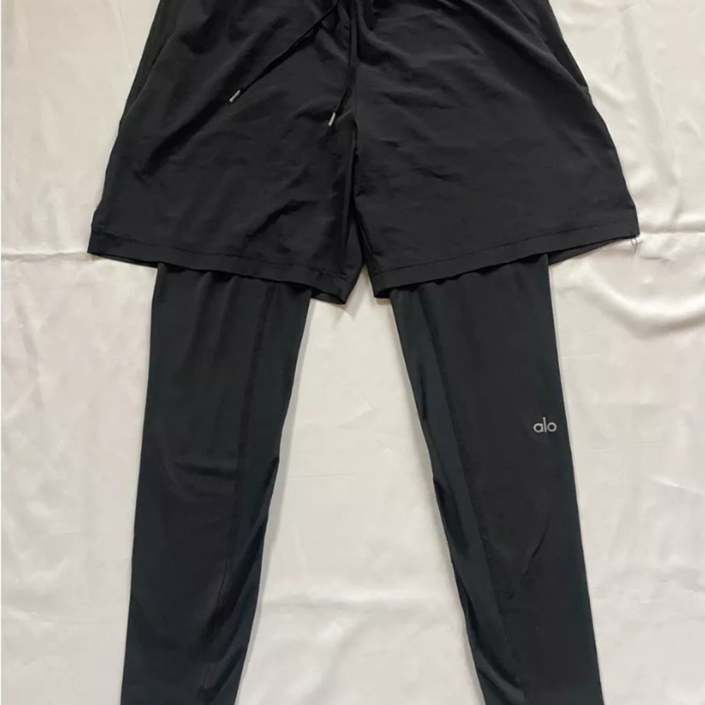 Alo Black Shorts with Leggings